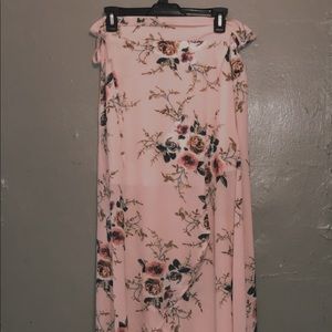 Flowy Floral Long Skirt